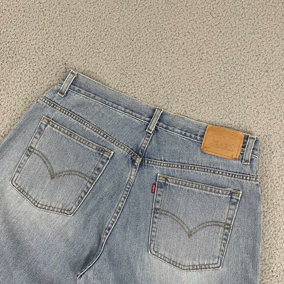 Vintage Levi's 577 Jeans Women 12 Light Wash Loose Fit Light Wash Denim Y2K - Picture 5 of 11